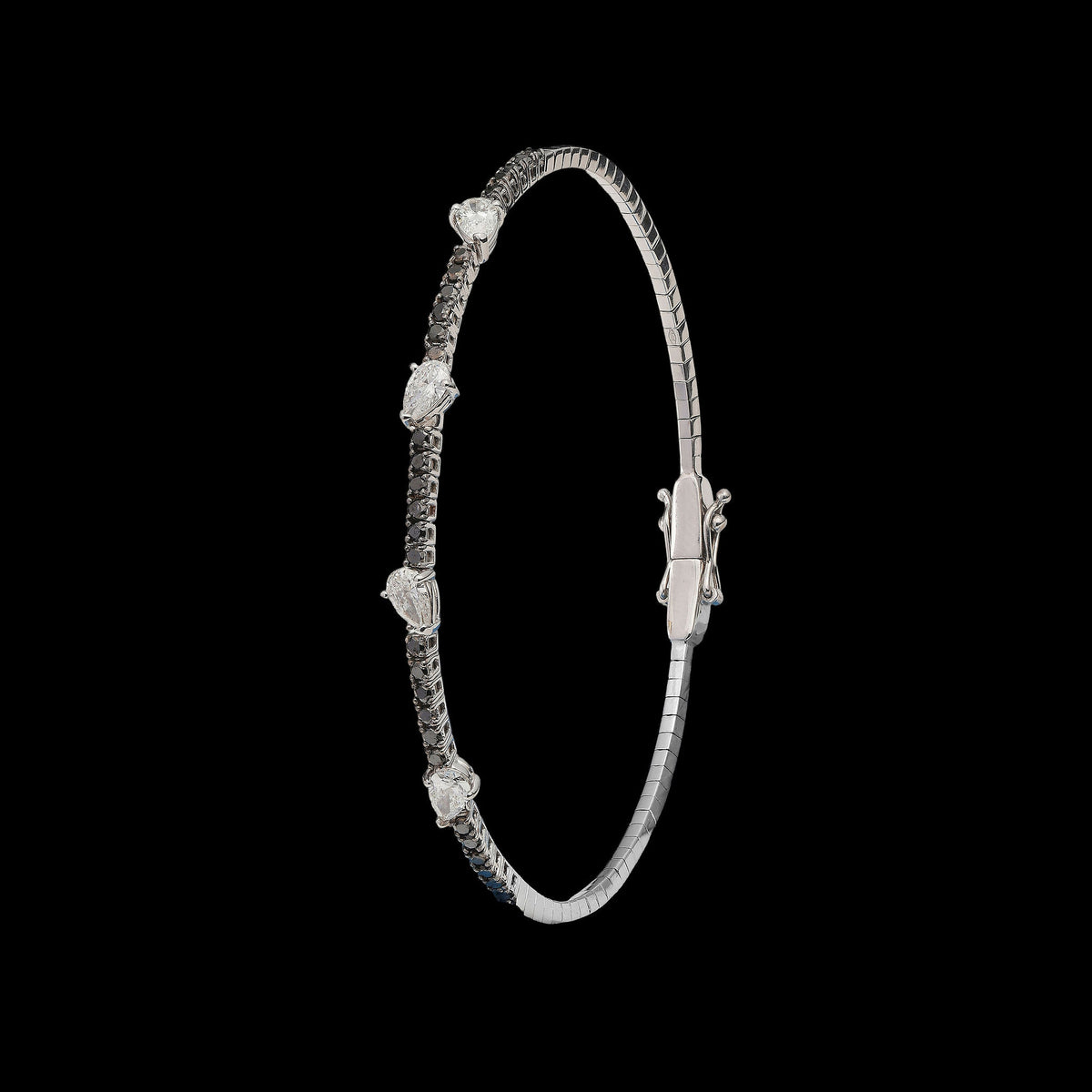 Black Diamond Bangle Bracelet