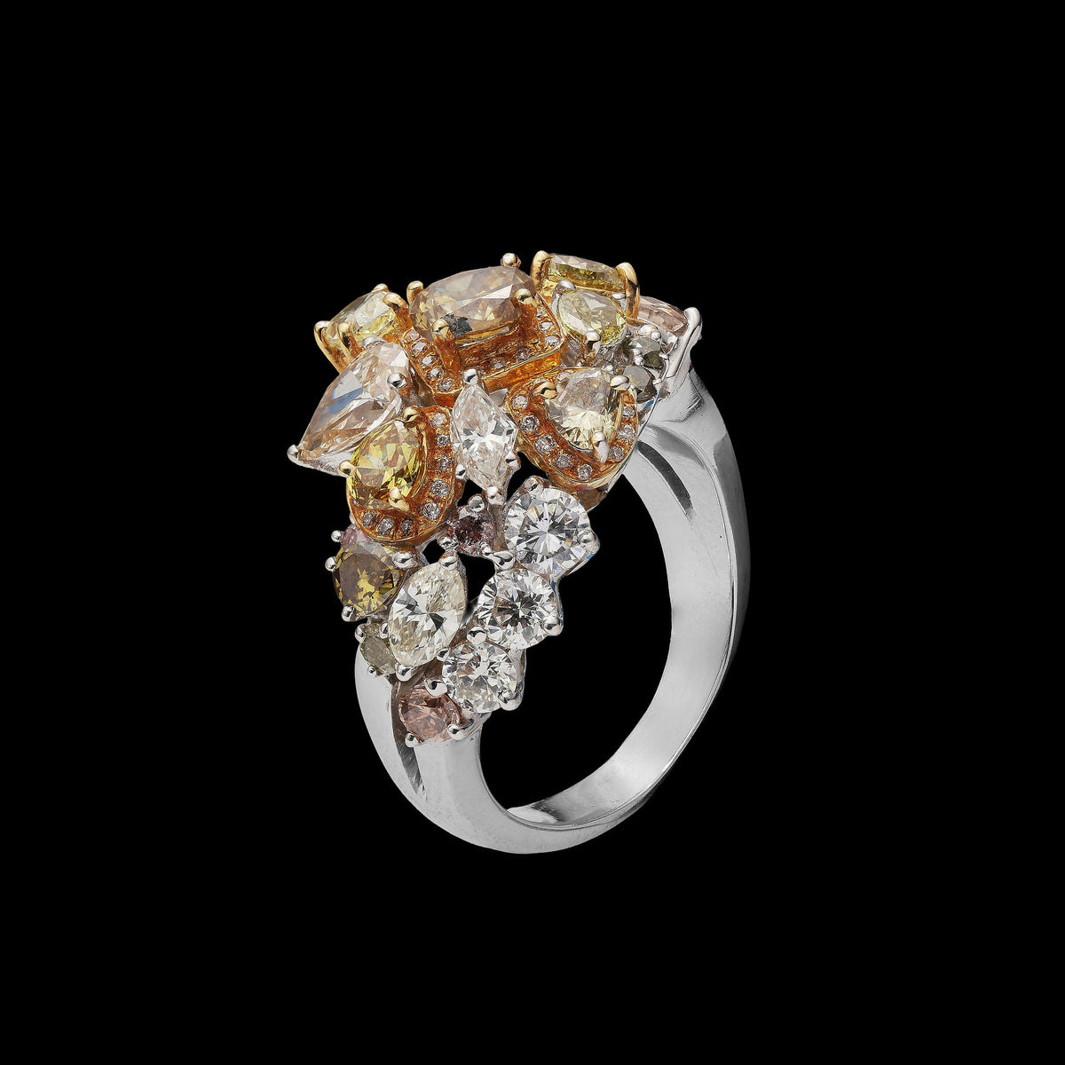 Colored Diamond Ring