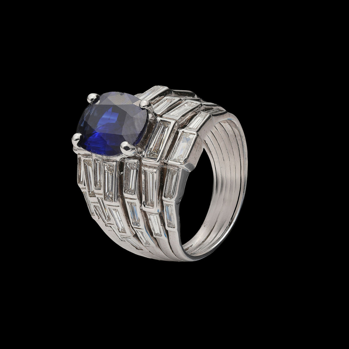 Sapphire Diamond Ring