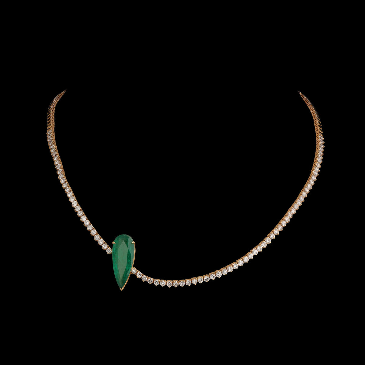 Emerald Diamond Necklace