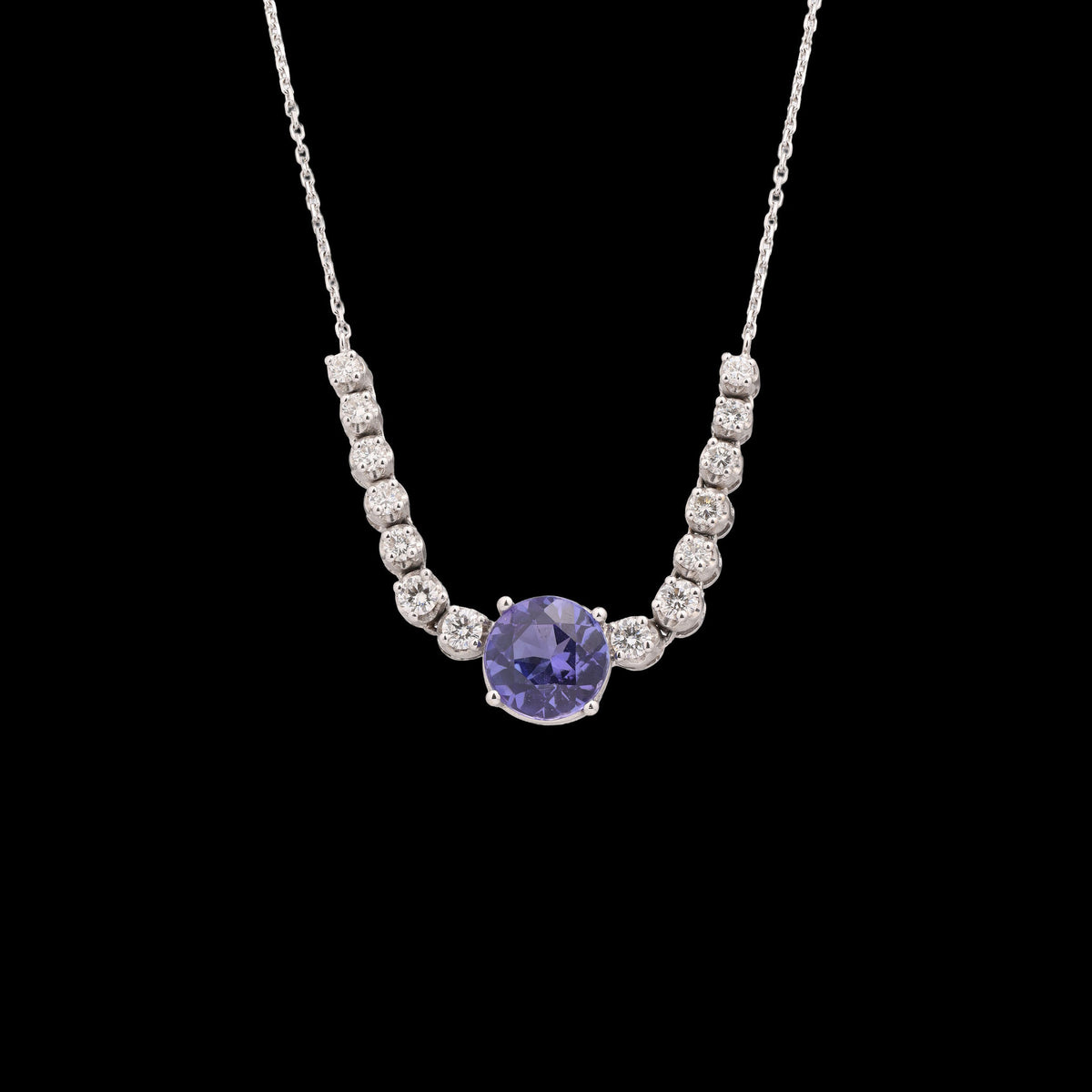 Sapphire Diamond Necklace