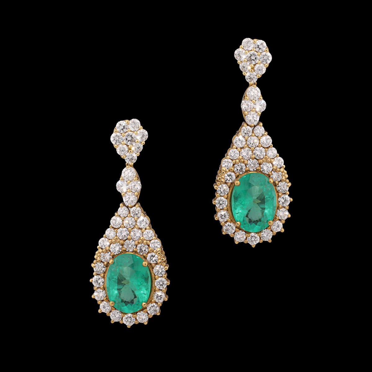 Emerald Diamond Earrings