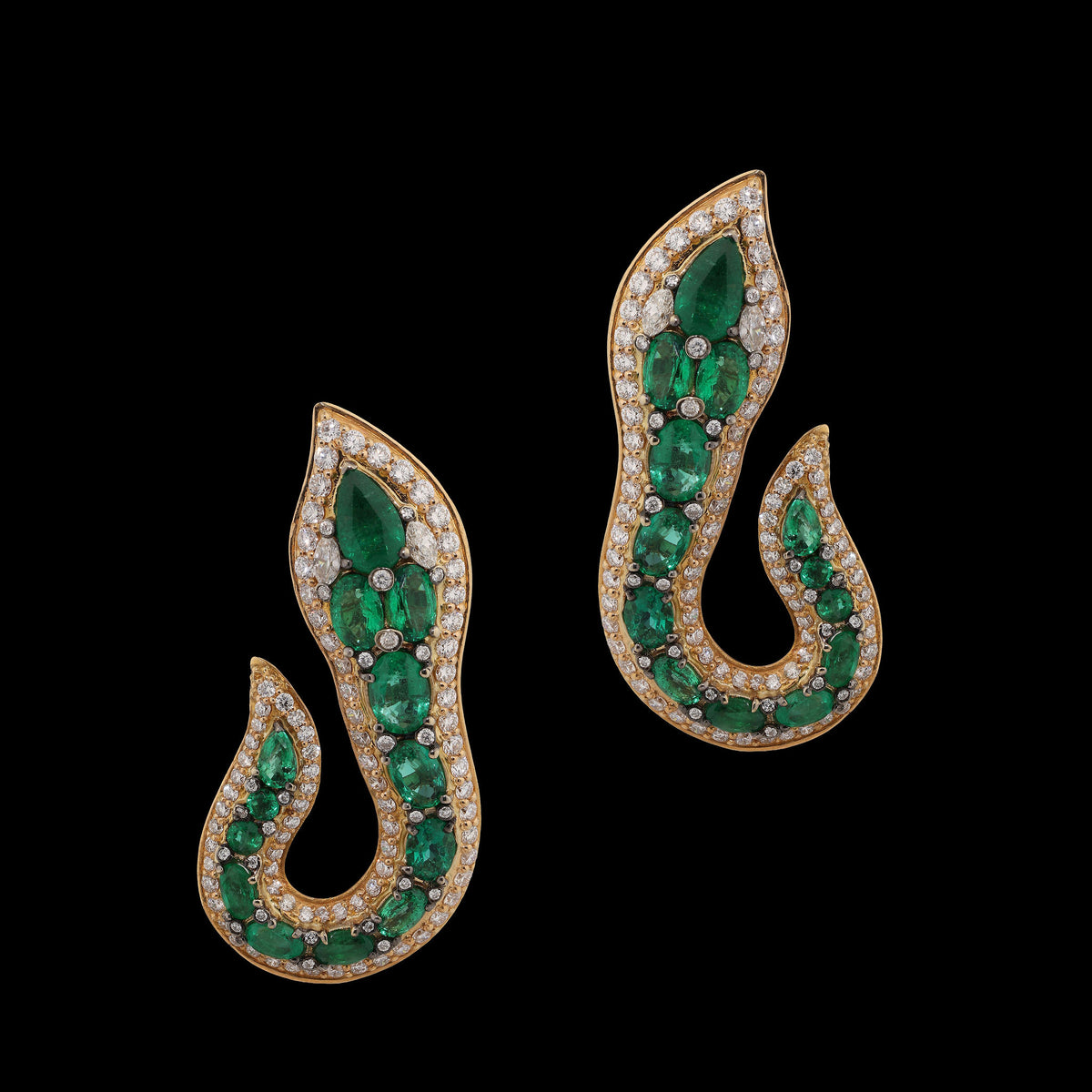 Emerald Diamond Earrings