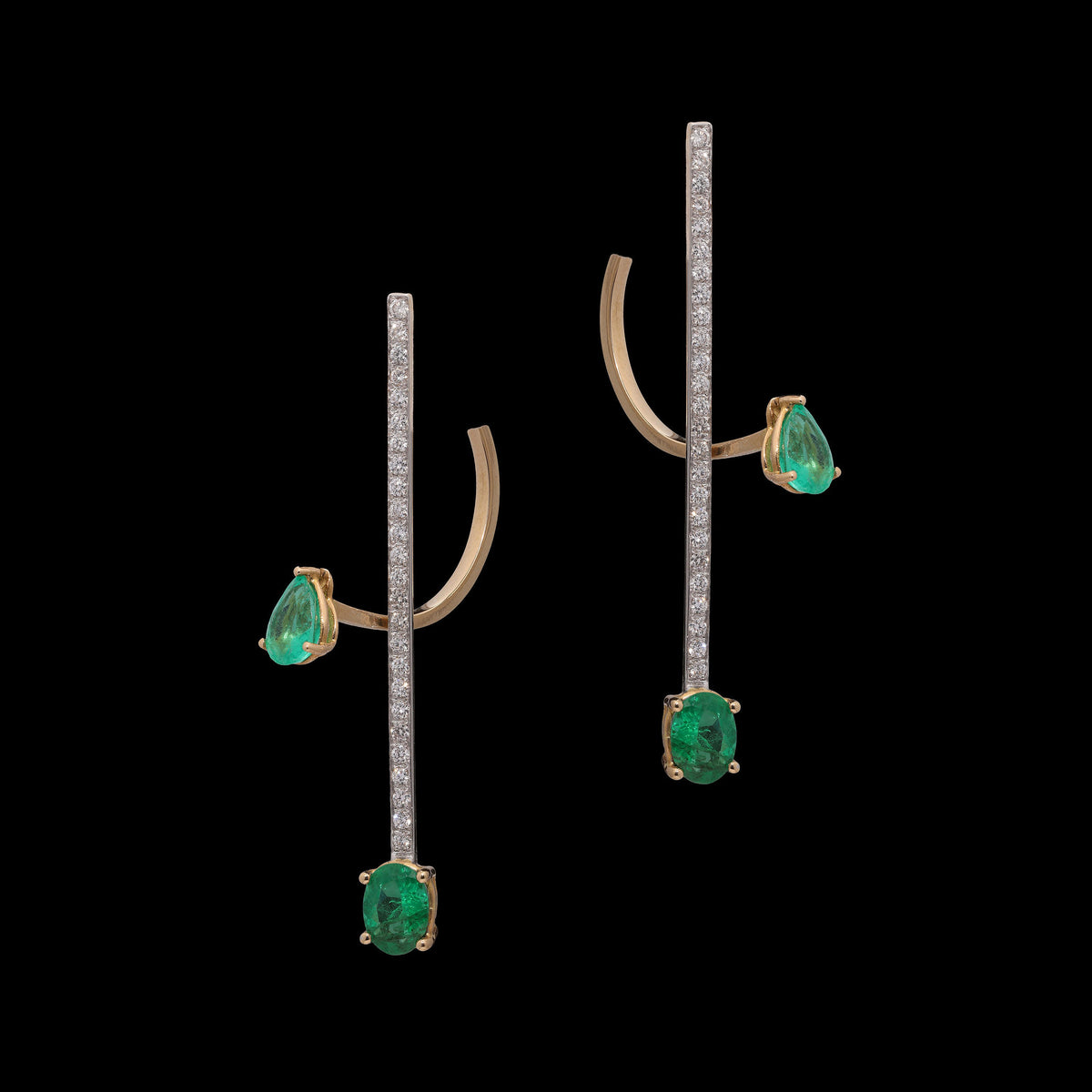 Emerald Diamond Earrings