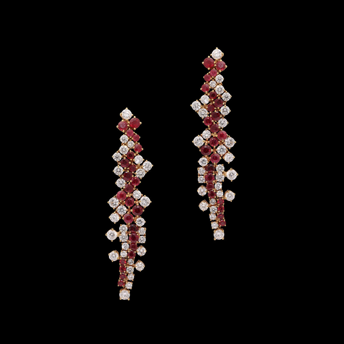 Ruby Diamond Earrings