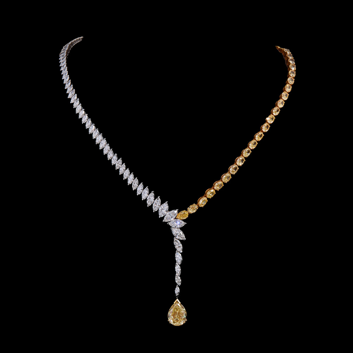 Vivid Yellow Diamond Necklace