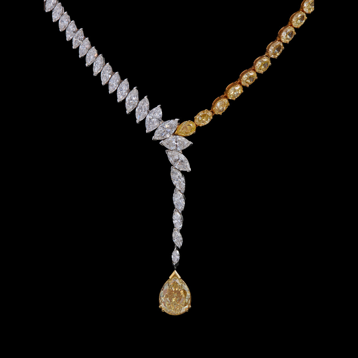Vivid Yellow Diamond Necklace
