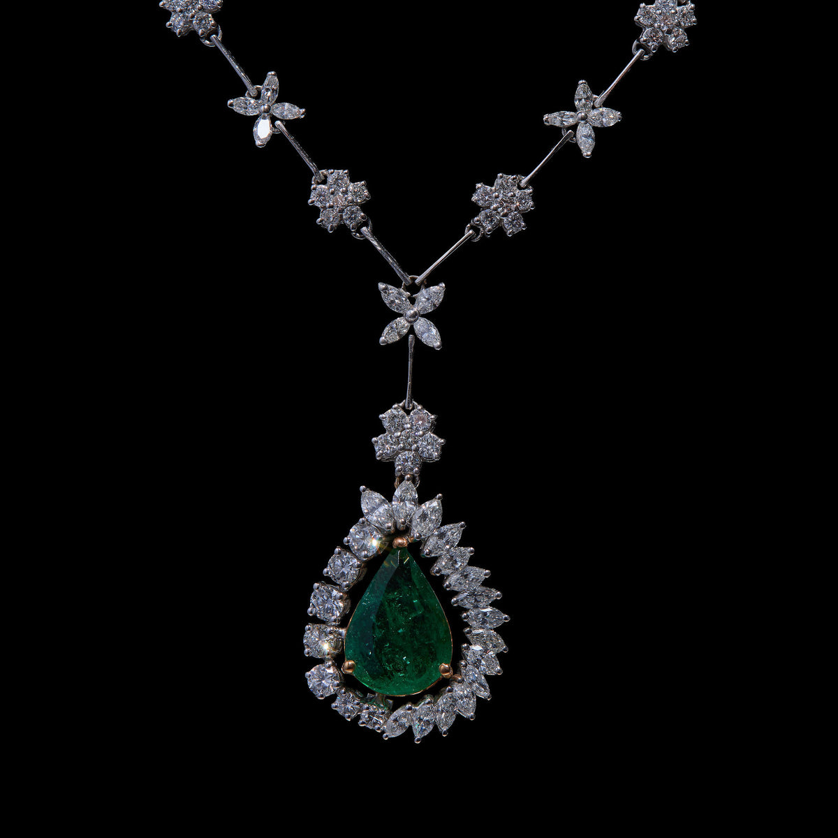 Emerald Diamond Necklace