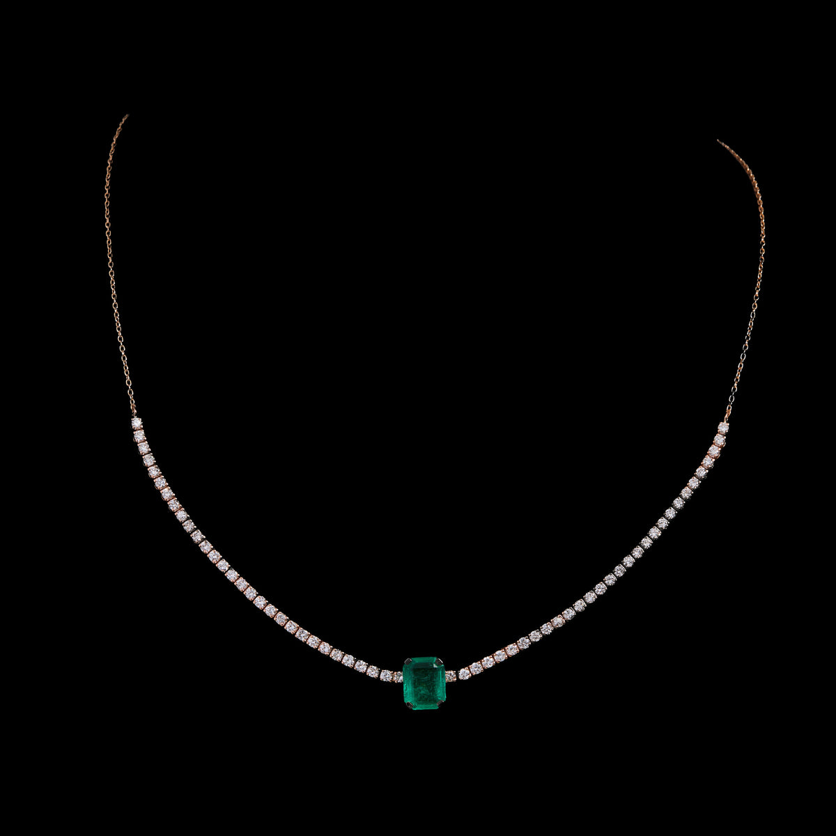 Emerald Diamond Necklace