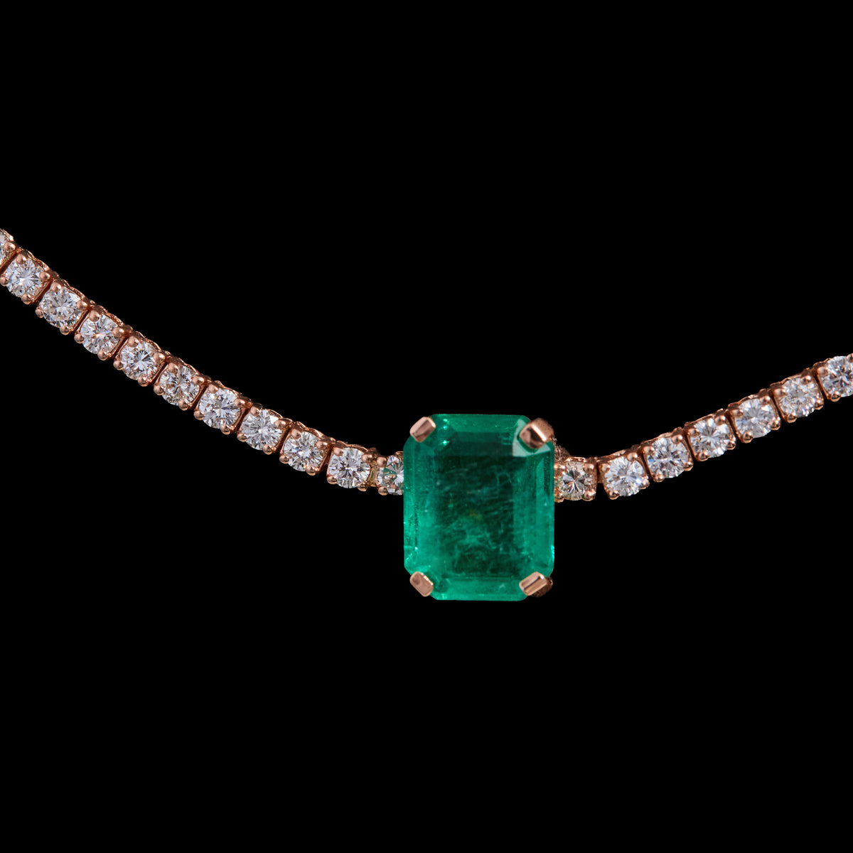 Emerald Diamond Necklace