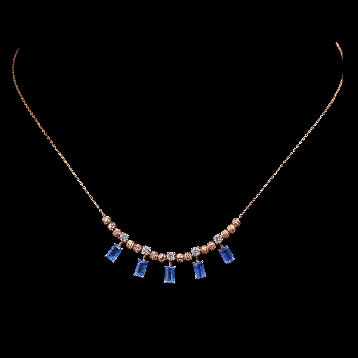 Sapphire Diamond Necklace