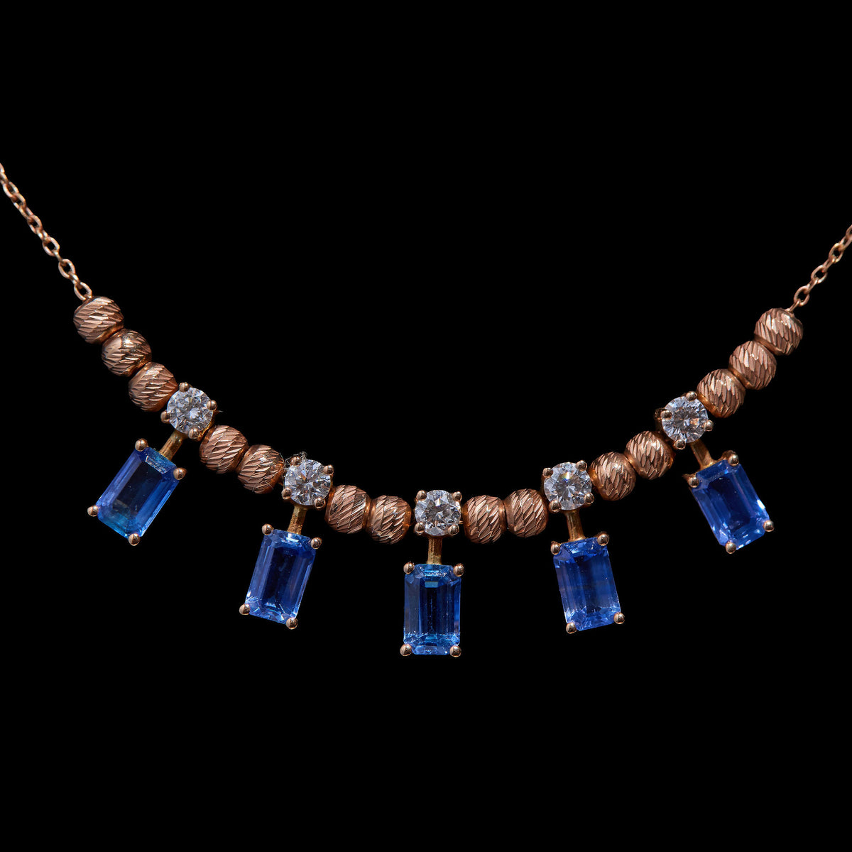 Sapphire Diamond Necklace