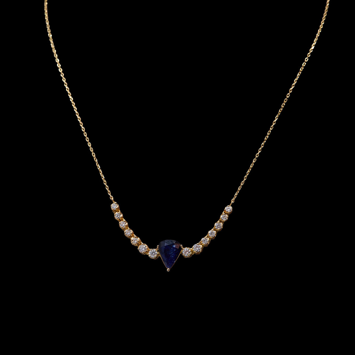 Sapphire Diamond Necklace