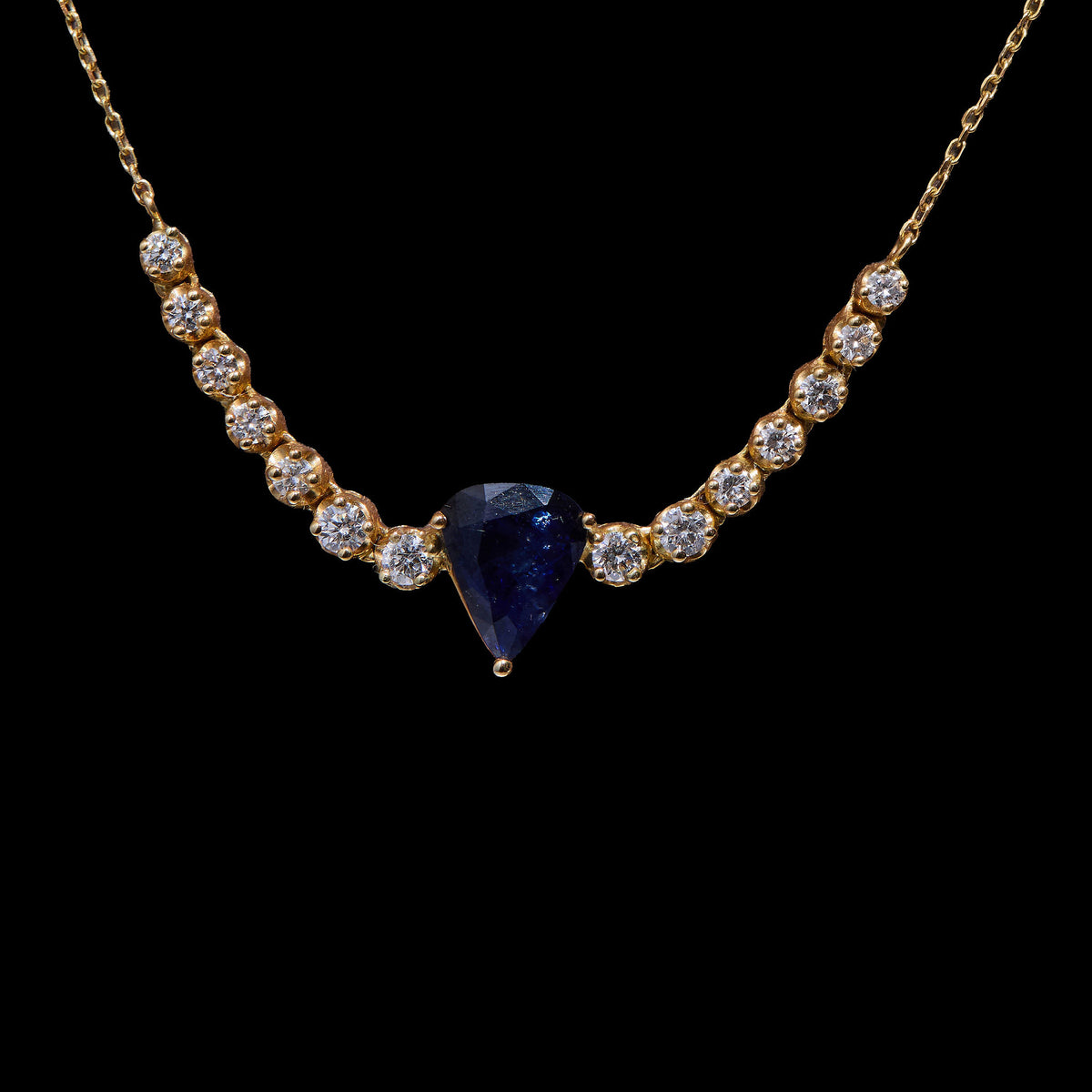 Sapphire Diamond Necklace
