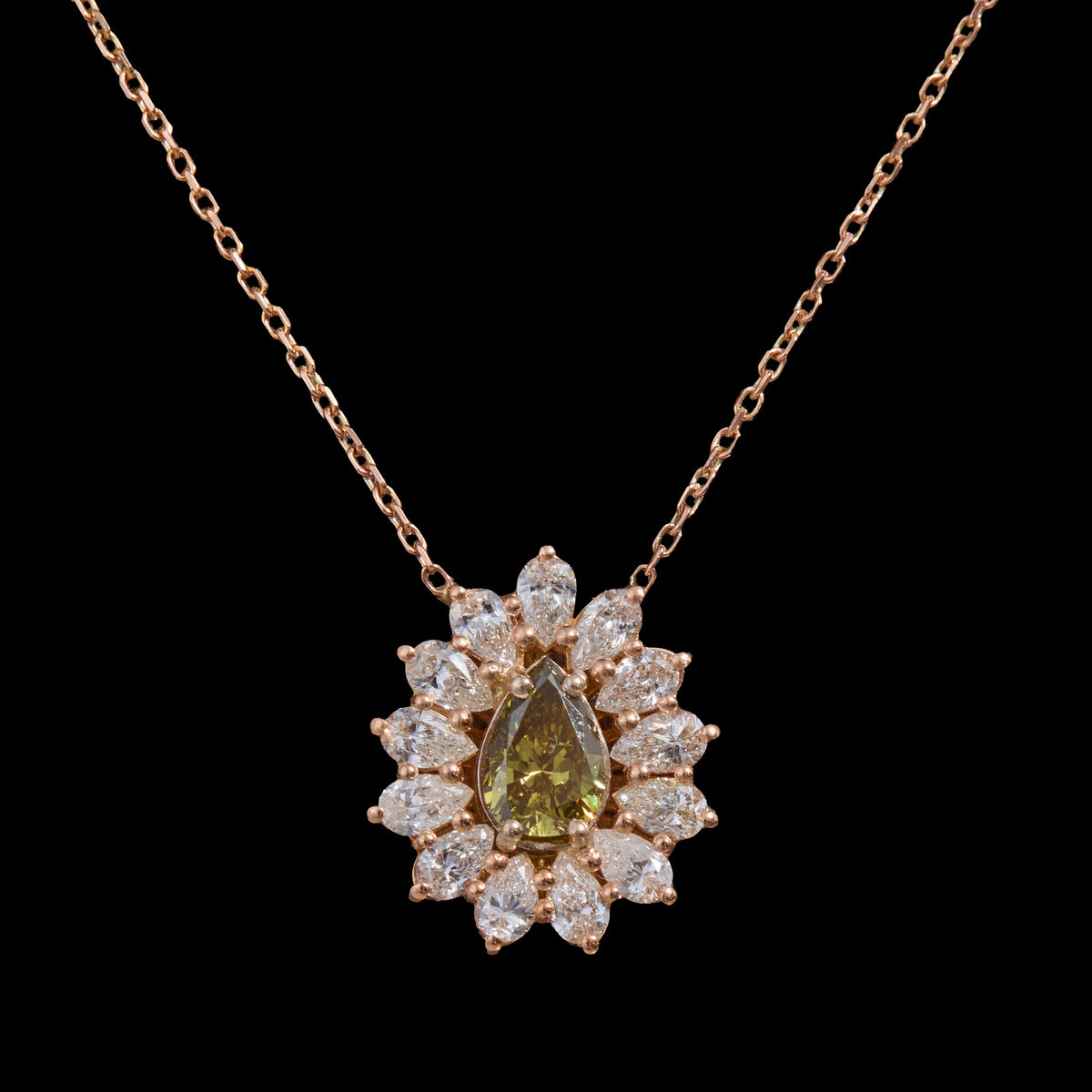 Colored Diamond Pendant