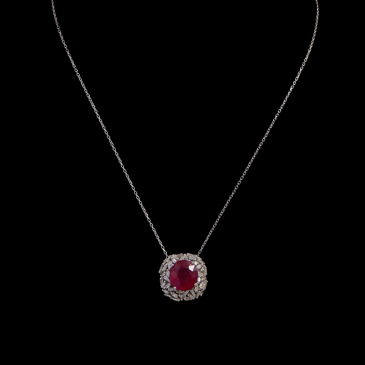 Ruby Diamond Pendant