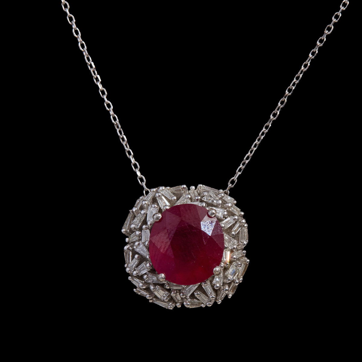 Ruby Diamond Pendant