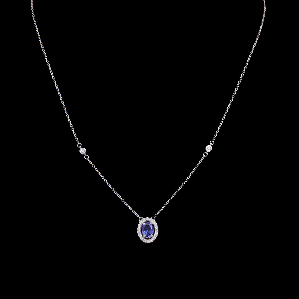 Sapphire Diamond Pendant