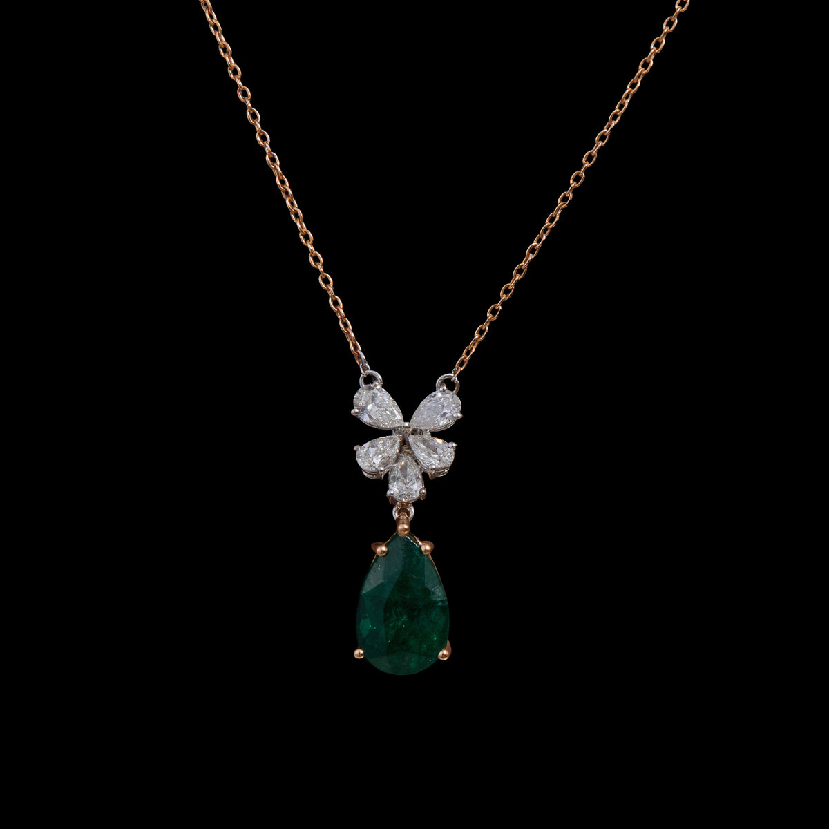 Emerald Diamond Pendant