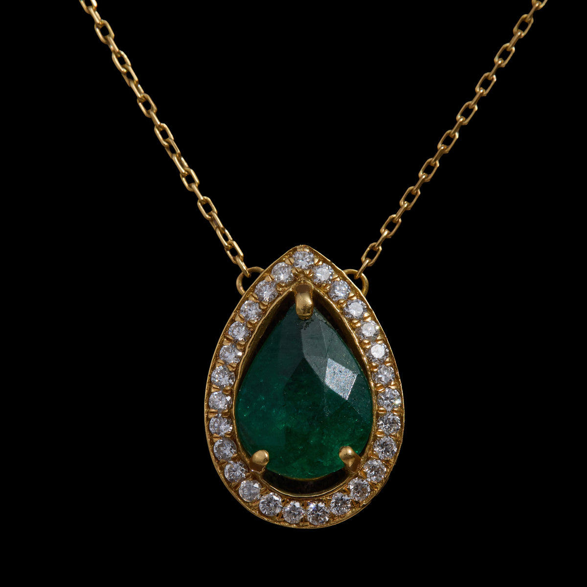 Emerald Diamond Pendant