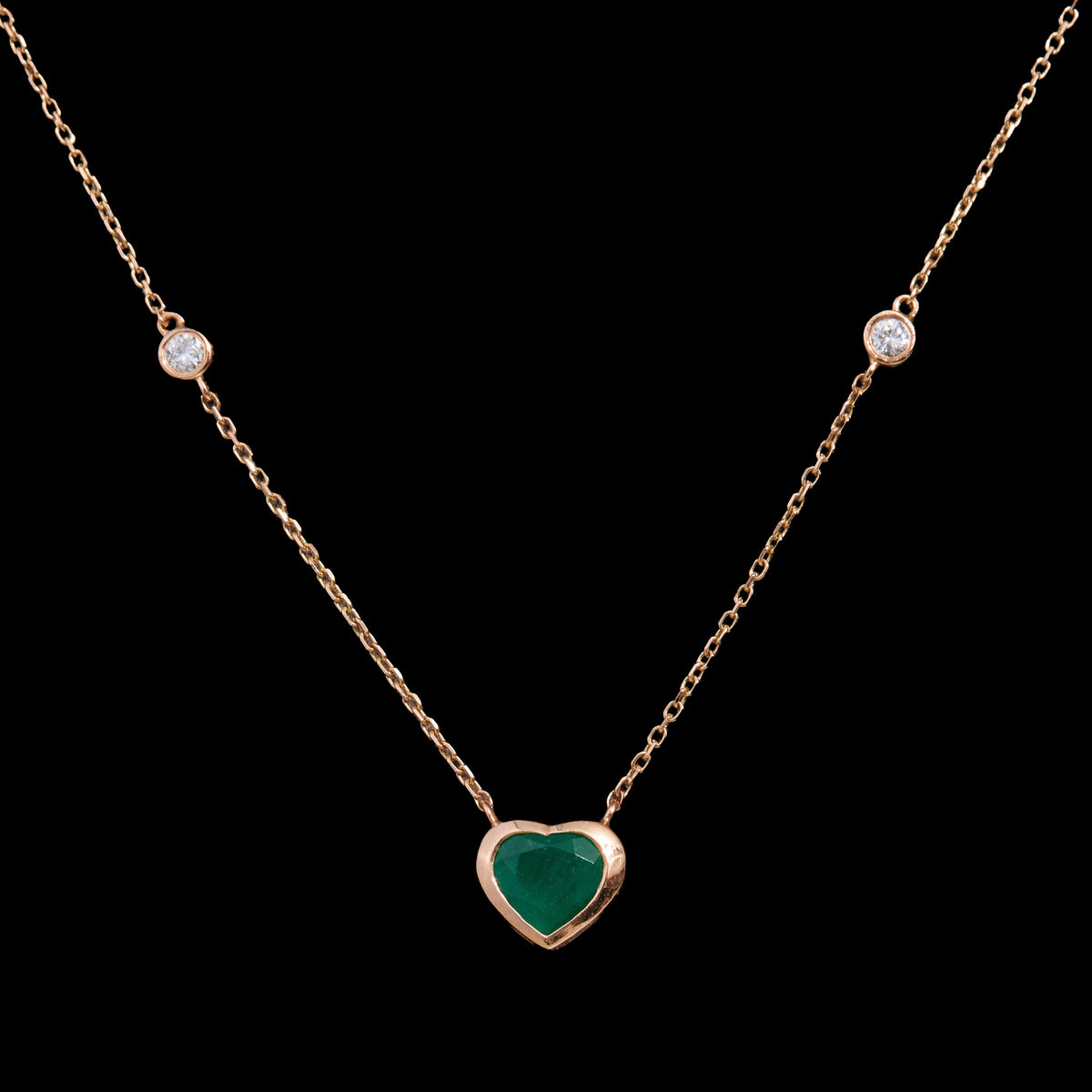 Emerald Diamond Pendant