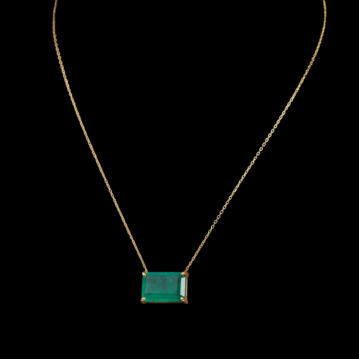Emerald Diamond Pendant