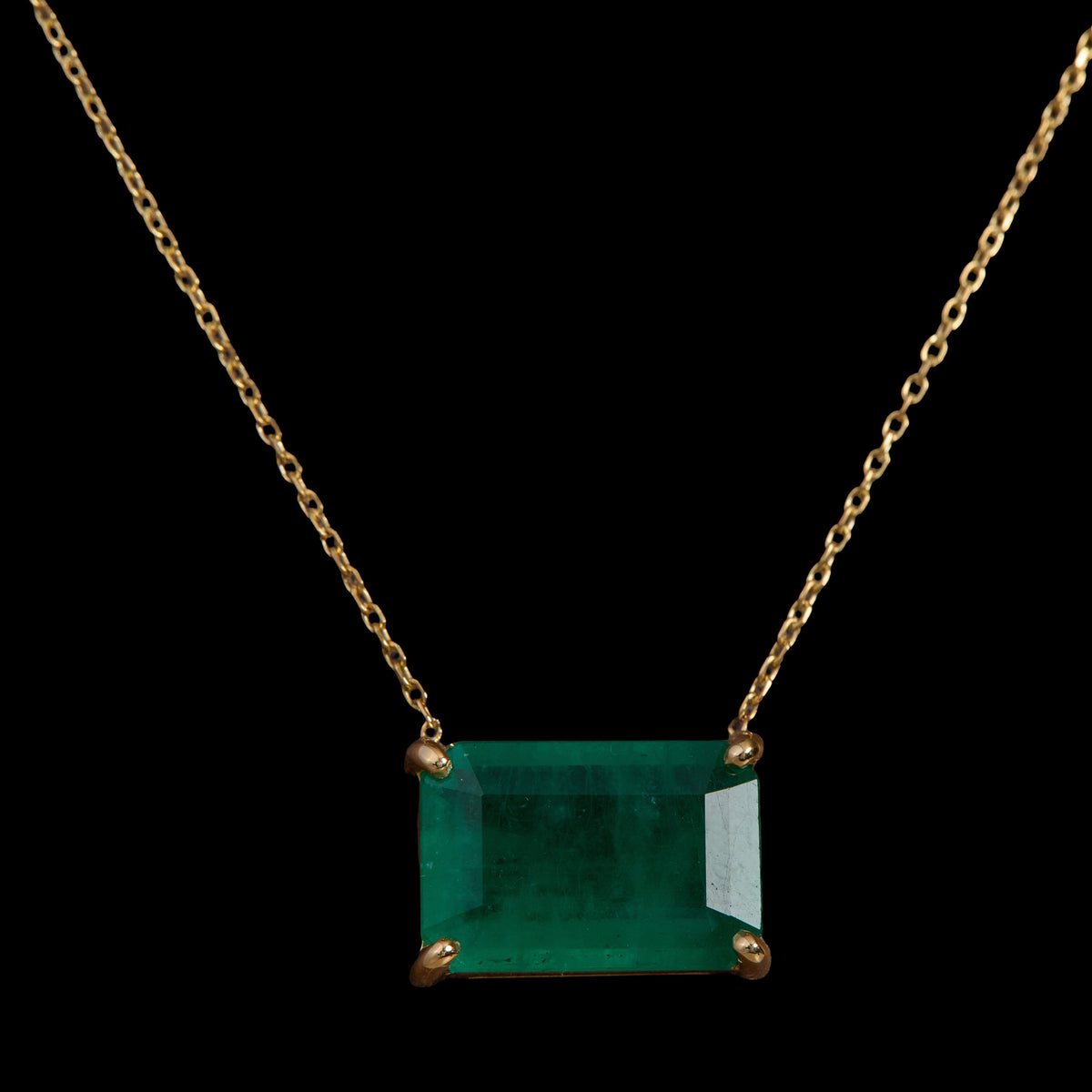 Emerald Diamond Pendant