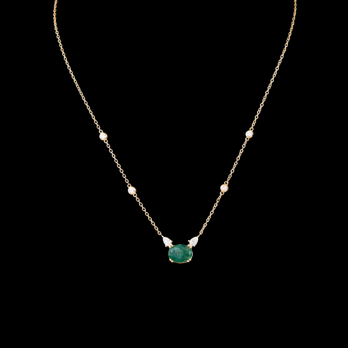 Emerald Diamond Pendant