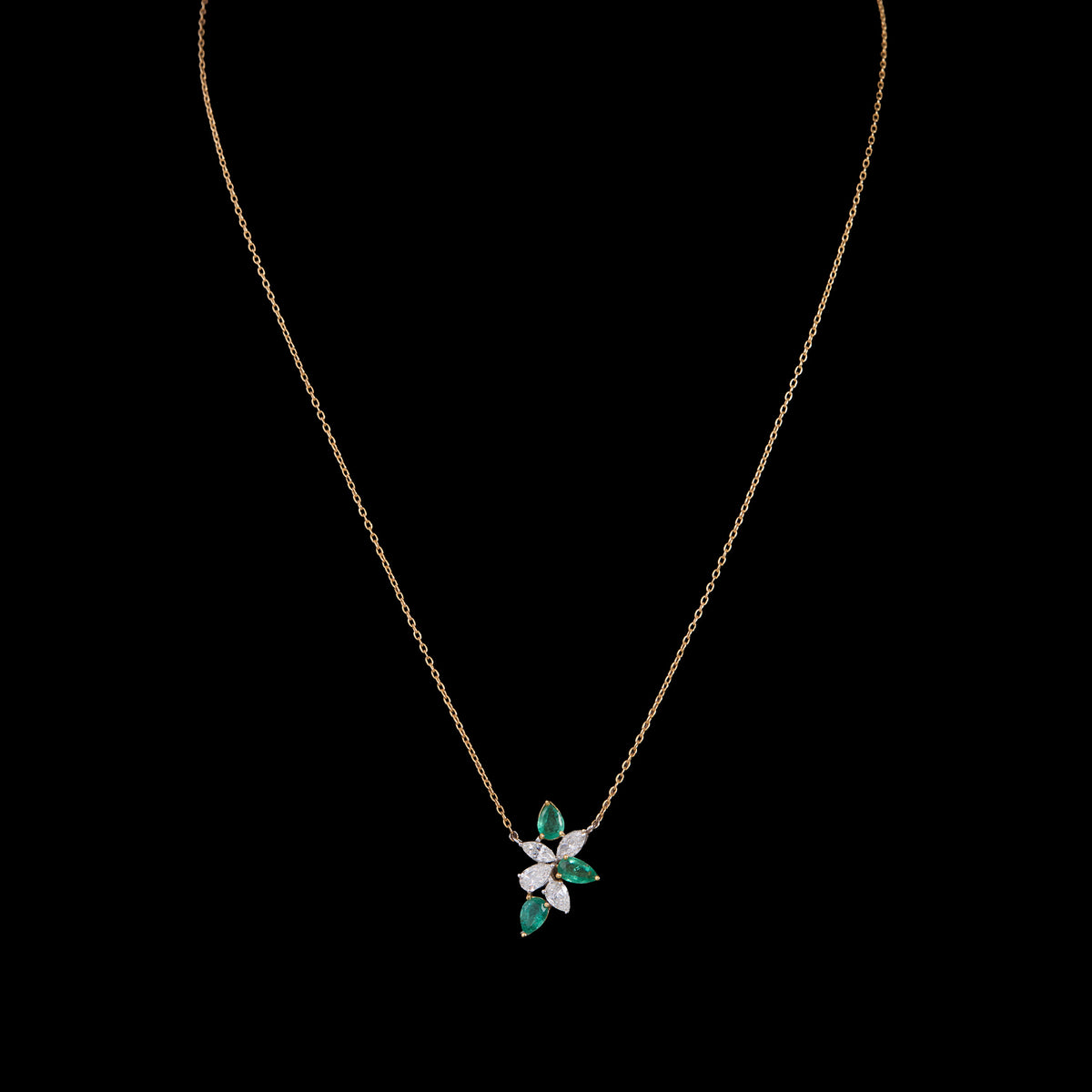 Emerald Diamond Pendant