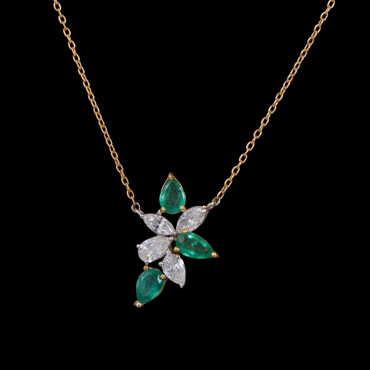 Emerald Diamond Pendant