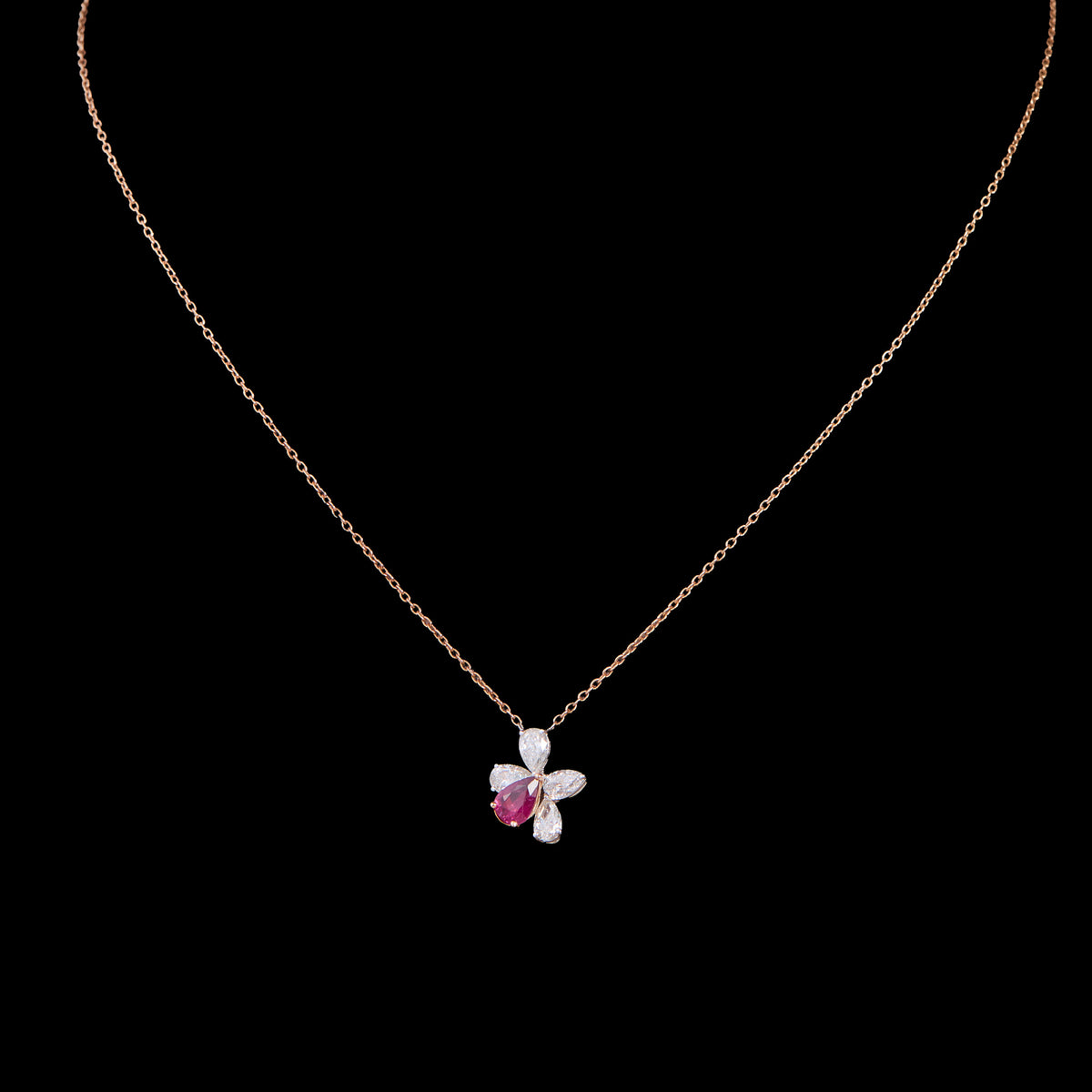 Ruby Diamond Pendant