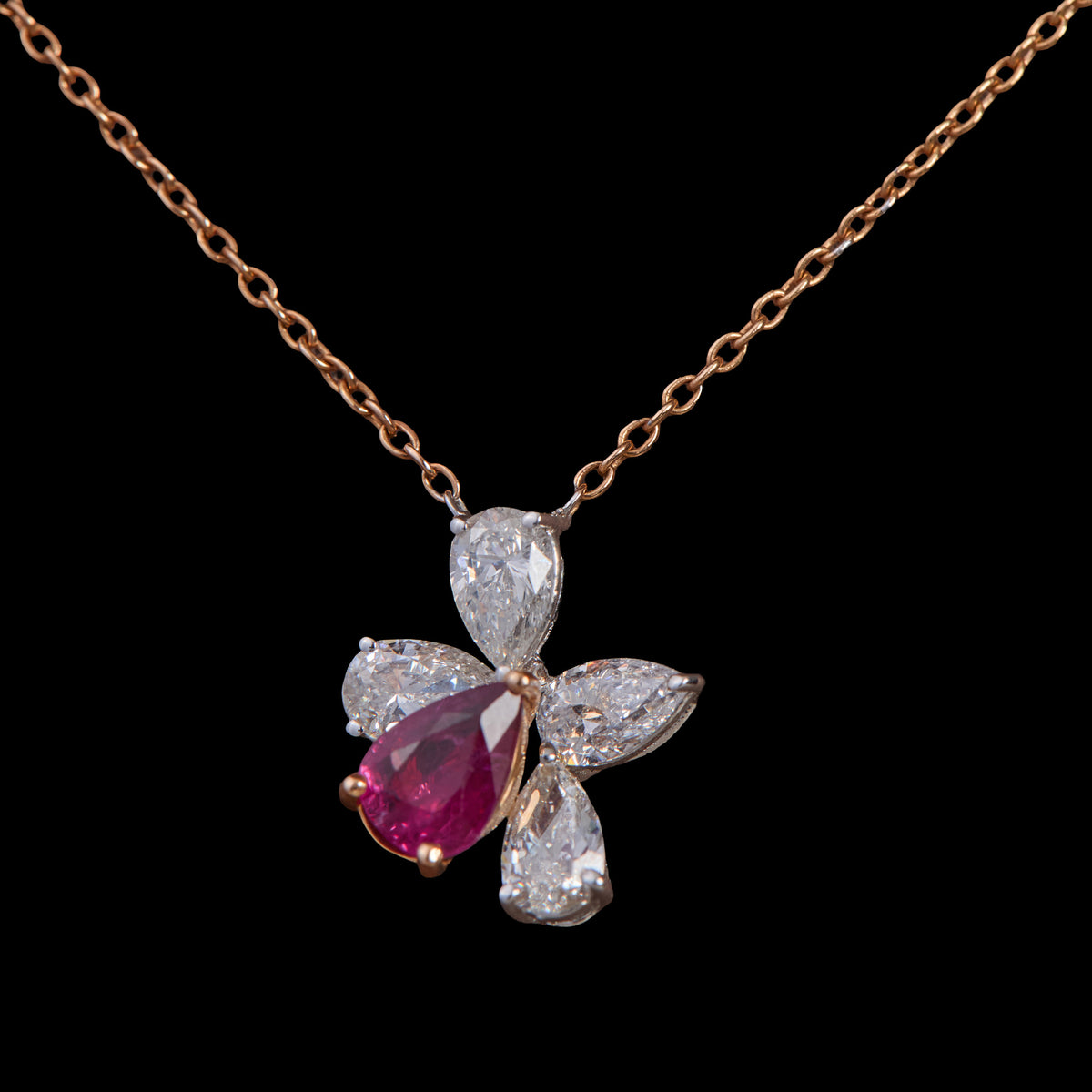 Ruby Diamond Pendant