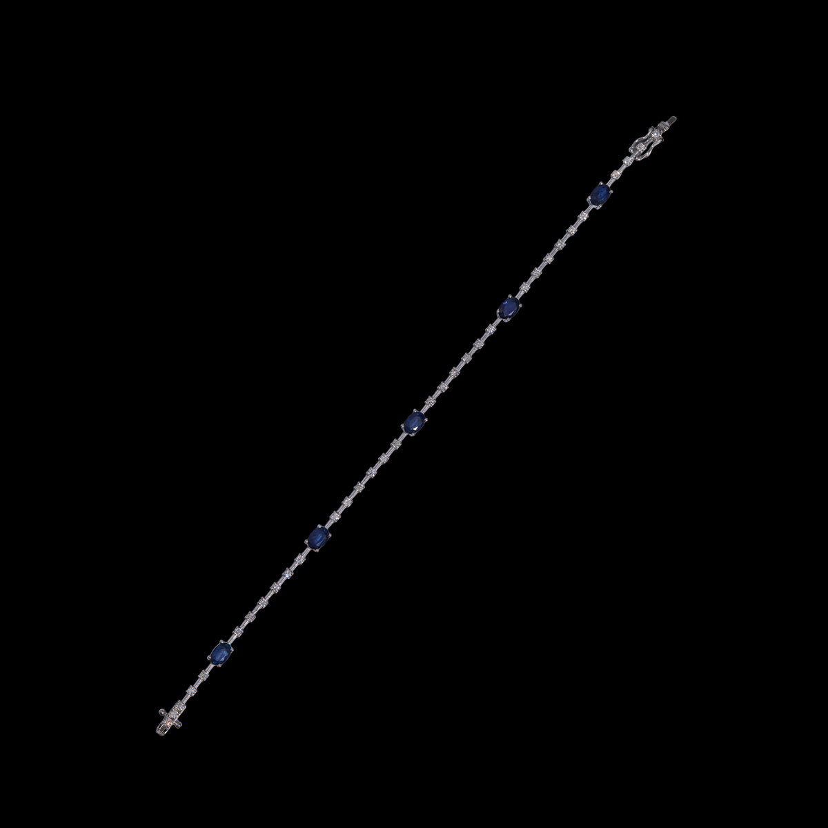 Sapphire Diamond Tennis Bracelet