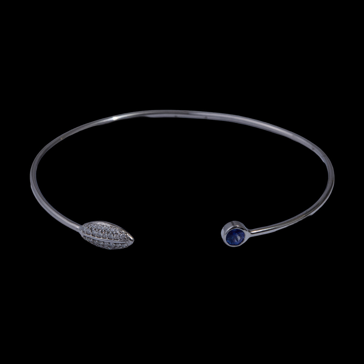 Sapphire Diamond Bangel Bracelet
