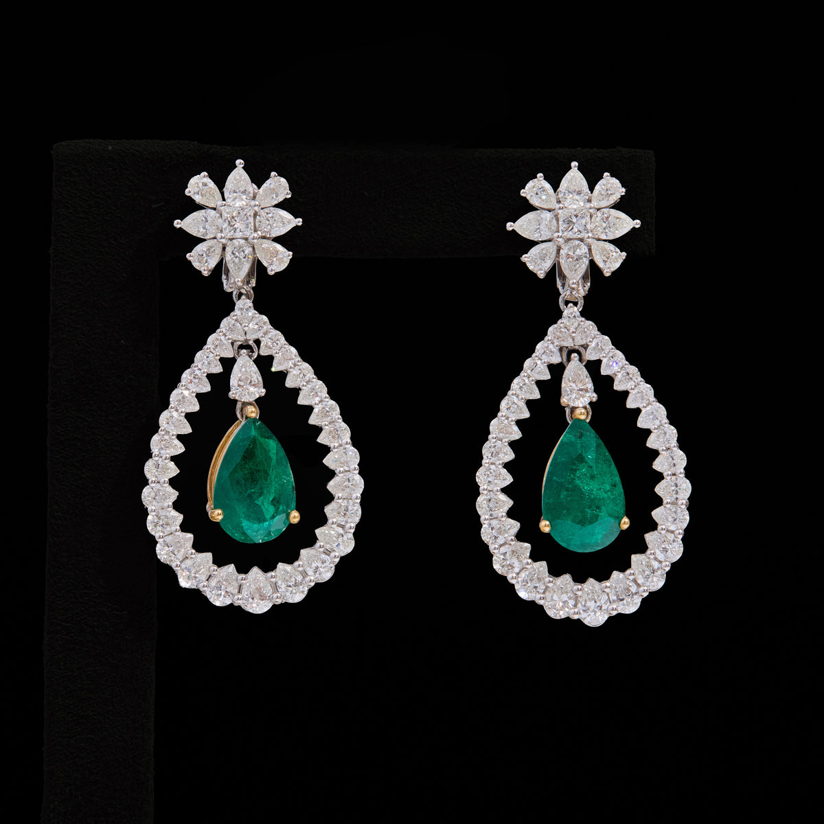 Emerald Diamond Earrings