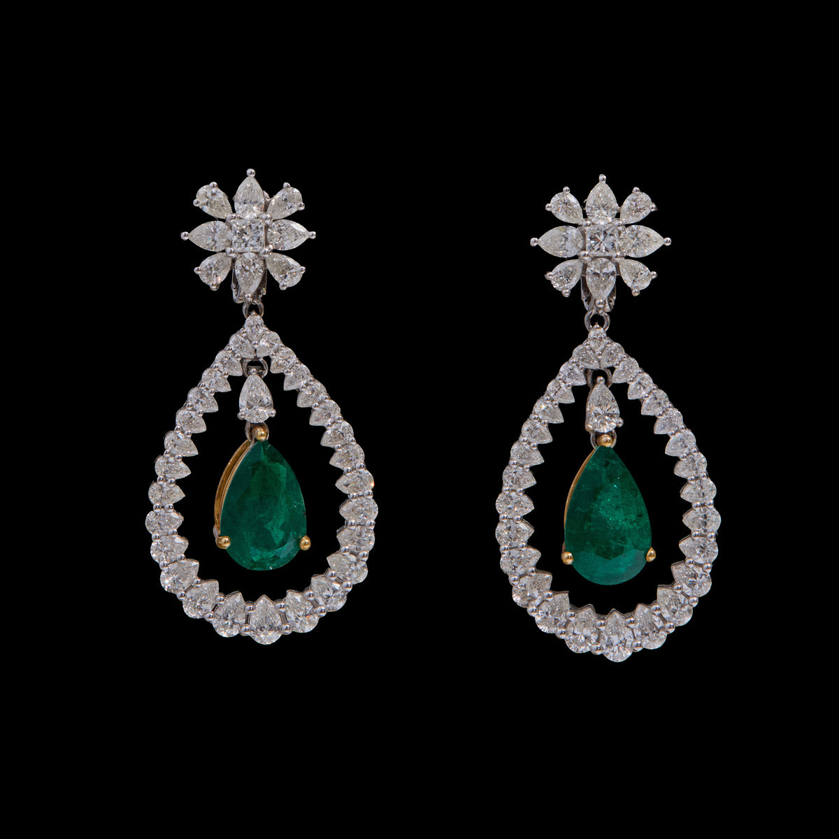 Emerald Diamond Earrings