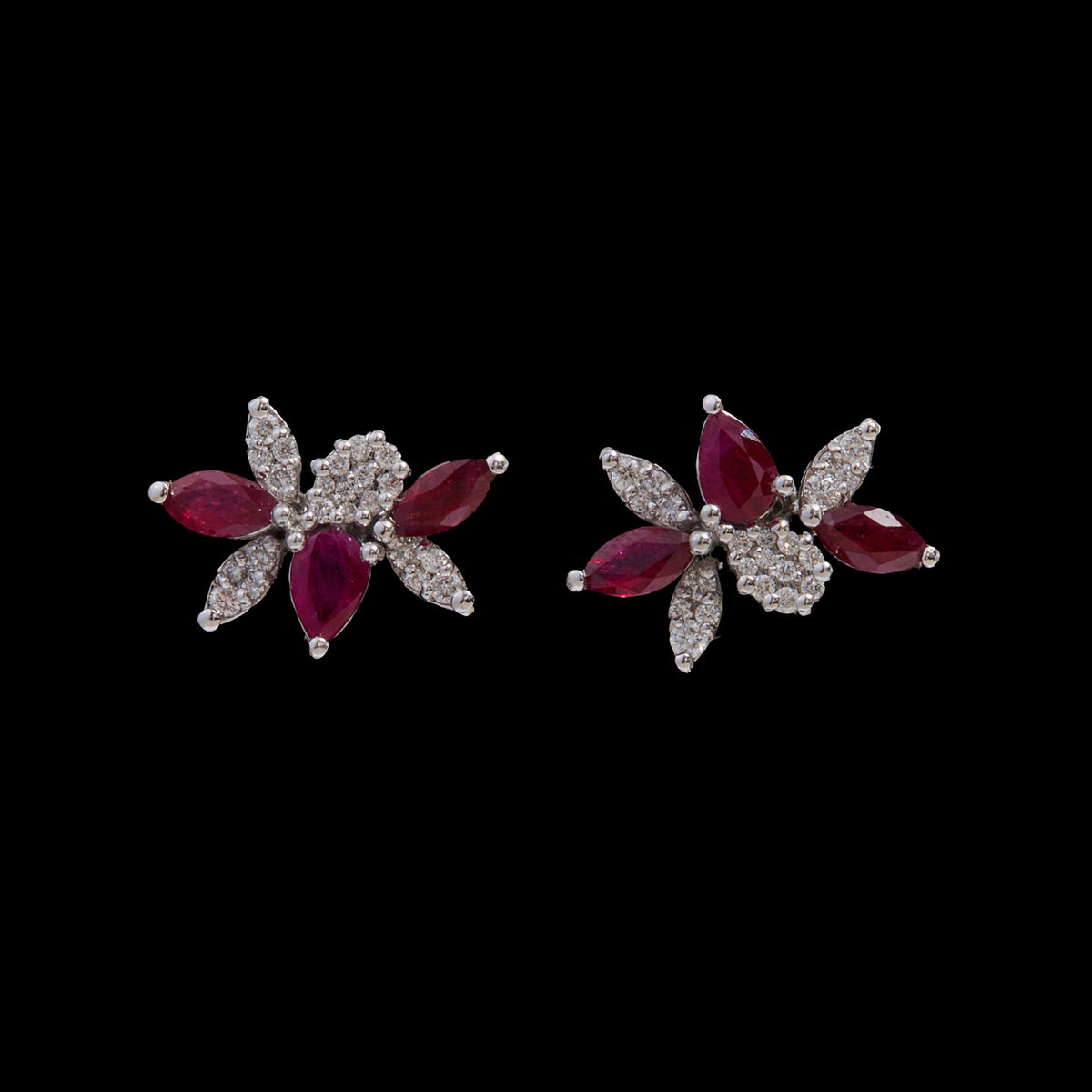 Ruby Diamond Earrings