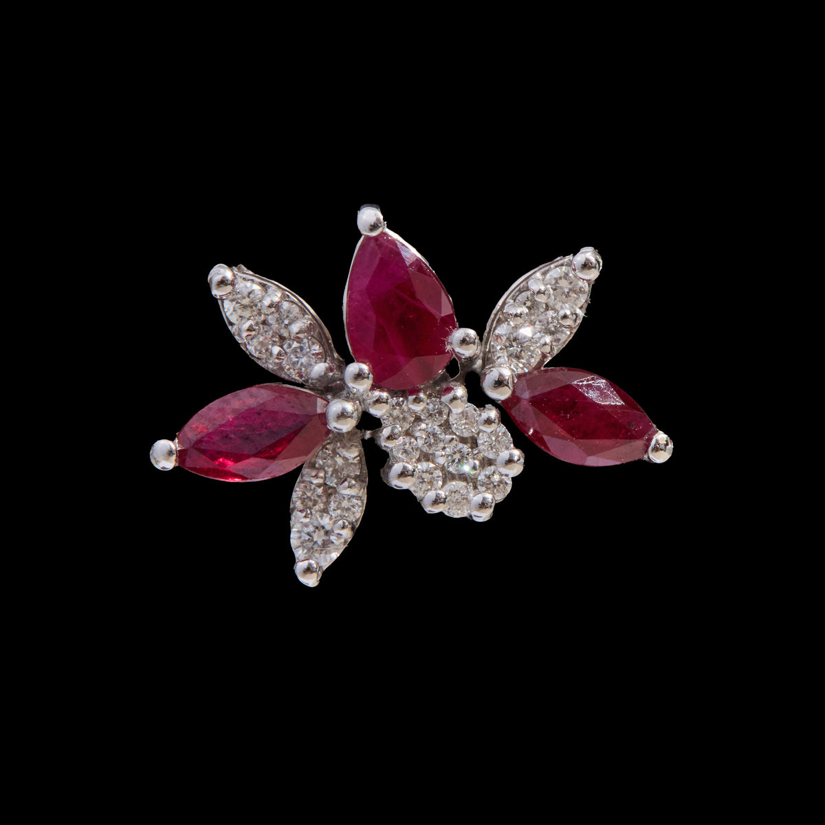 Ruby Diamond Earrings