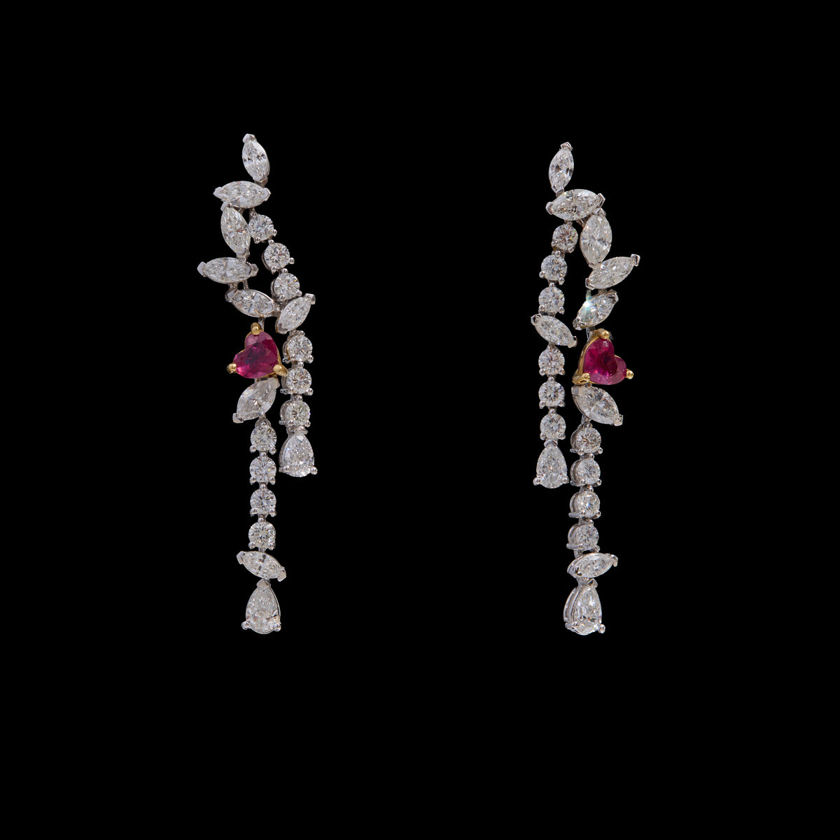 Ruby Diamond Earrings