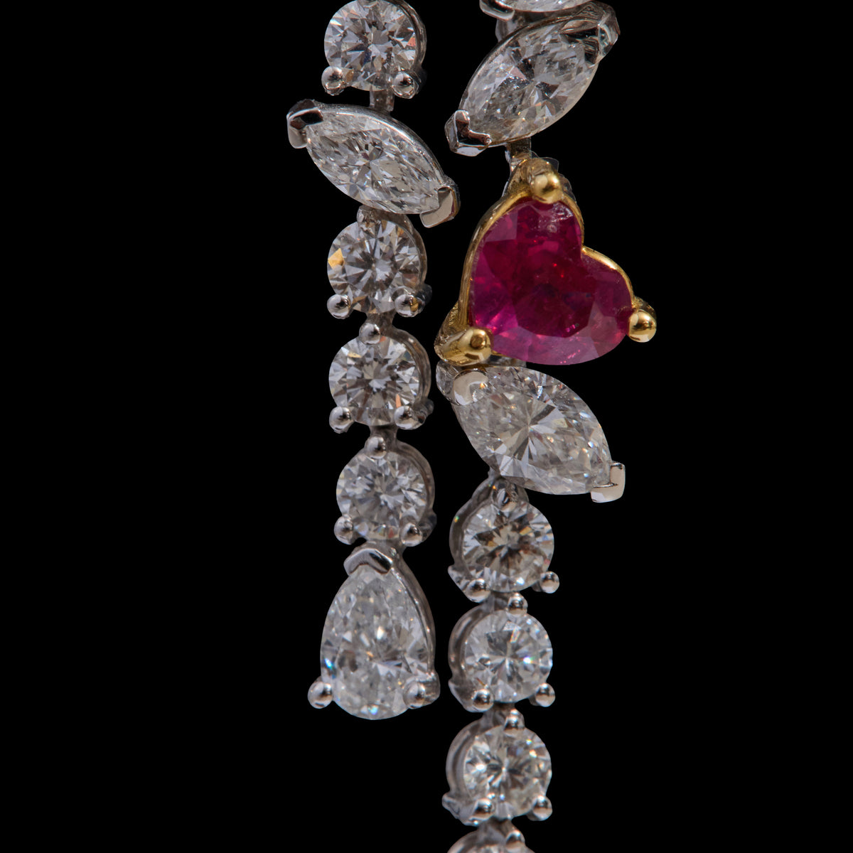 Ruby Diamond Earrings