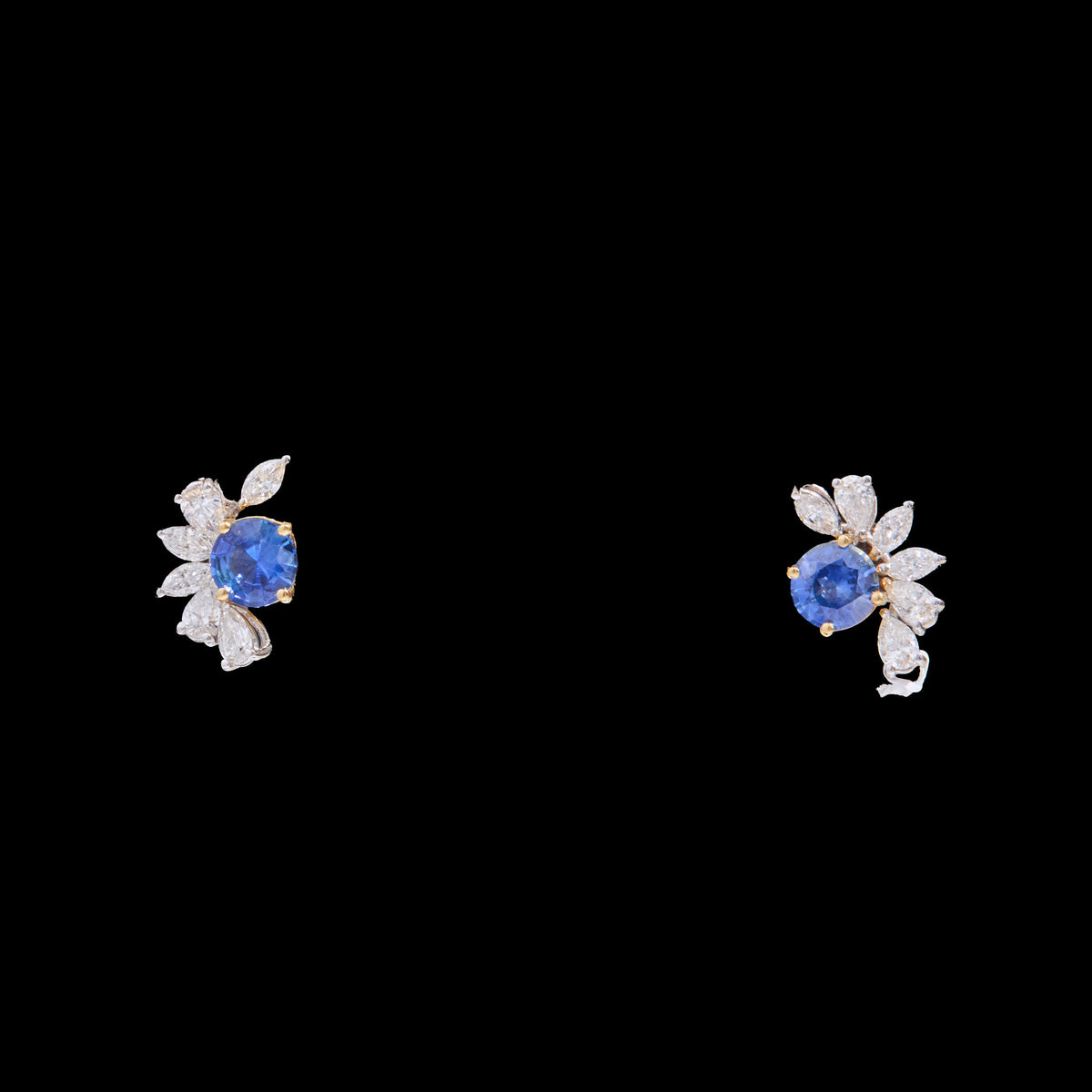 Sapphire Diamond Earrings