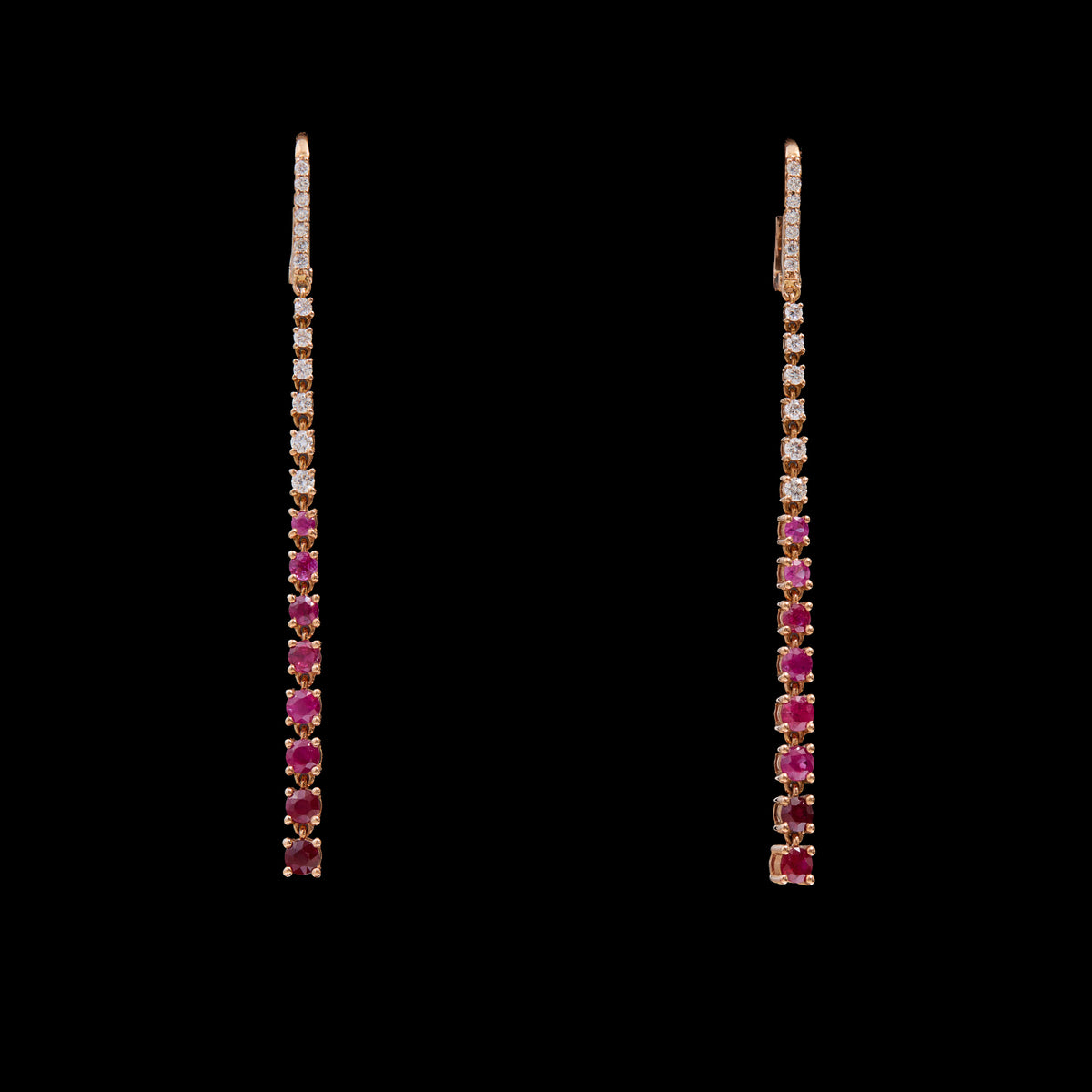 Ruby Diamond Earrings