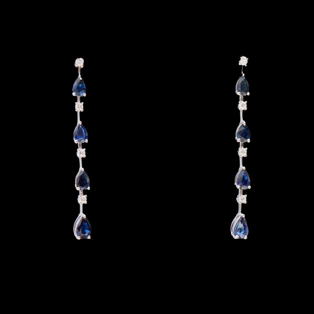 Sapphire Diamond Earrings