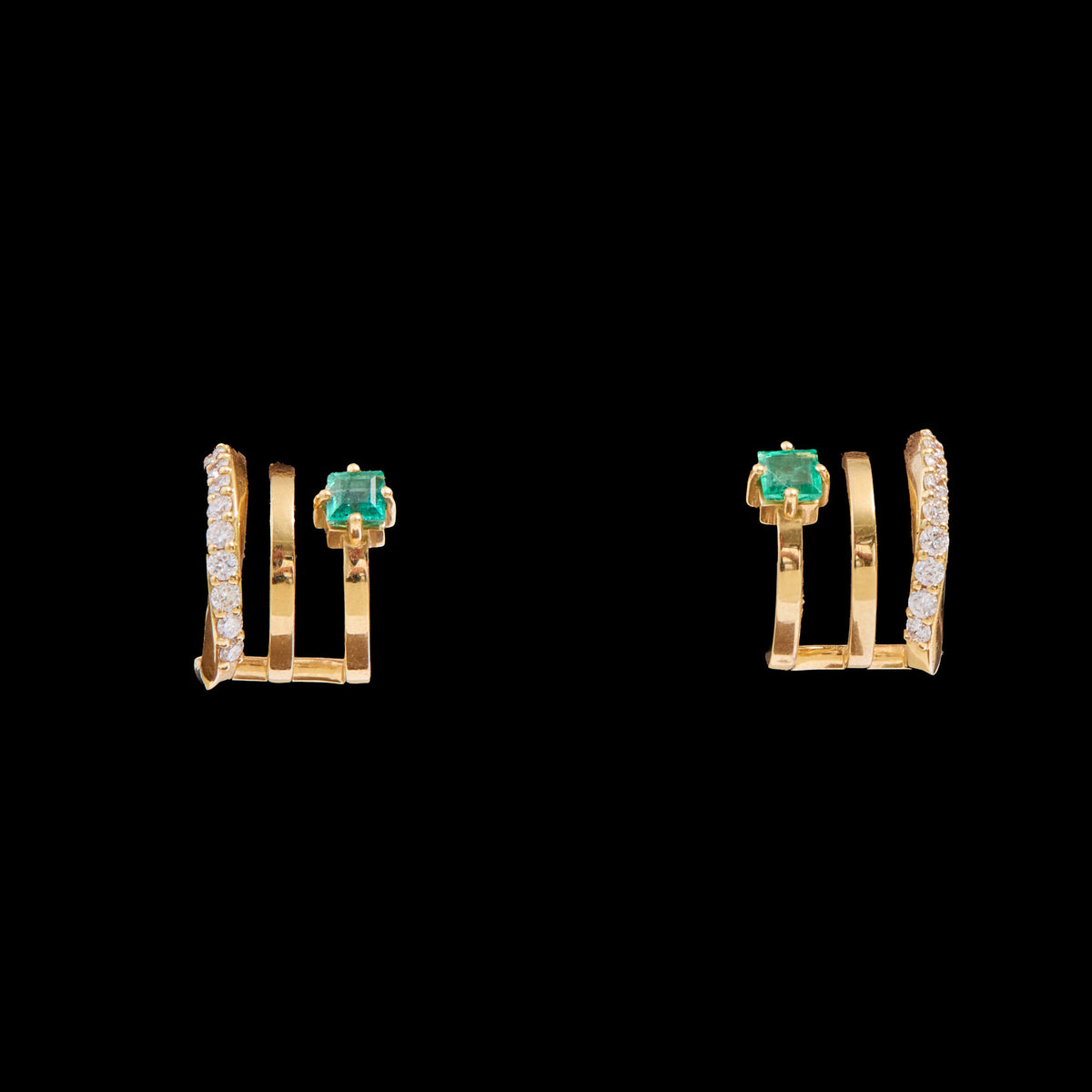 Emerald Diamond Earrings