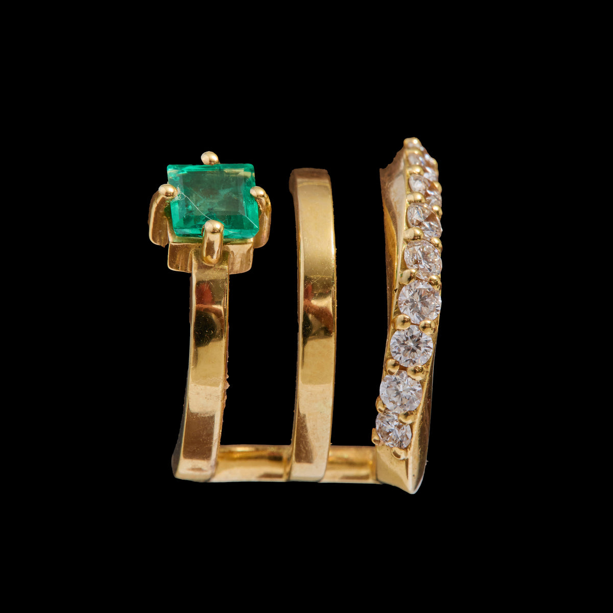 Emerald Diamond Earrings