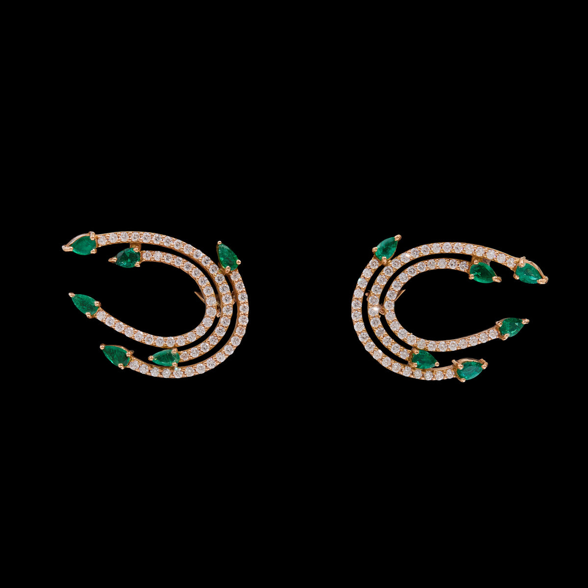 Emerald Diamond Earrings