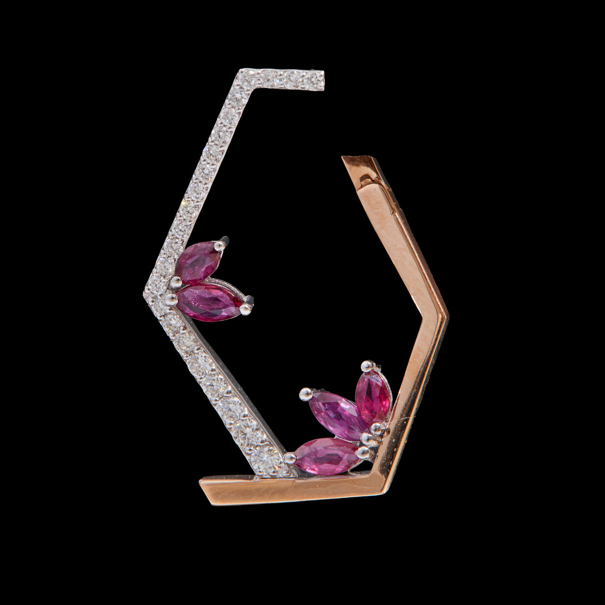 Ruby Diamond Earrings