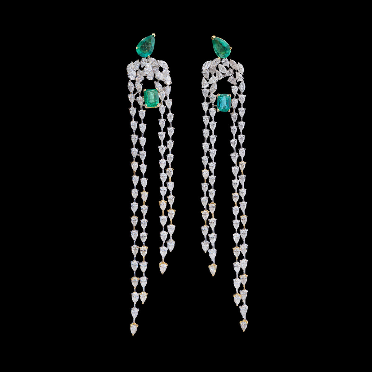Emerald Diamond Earrings