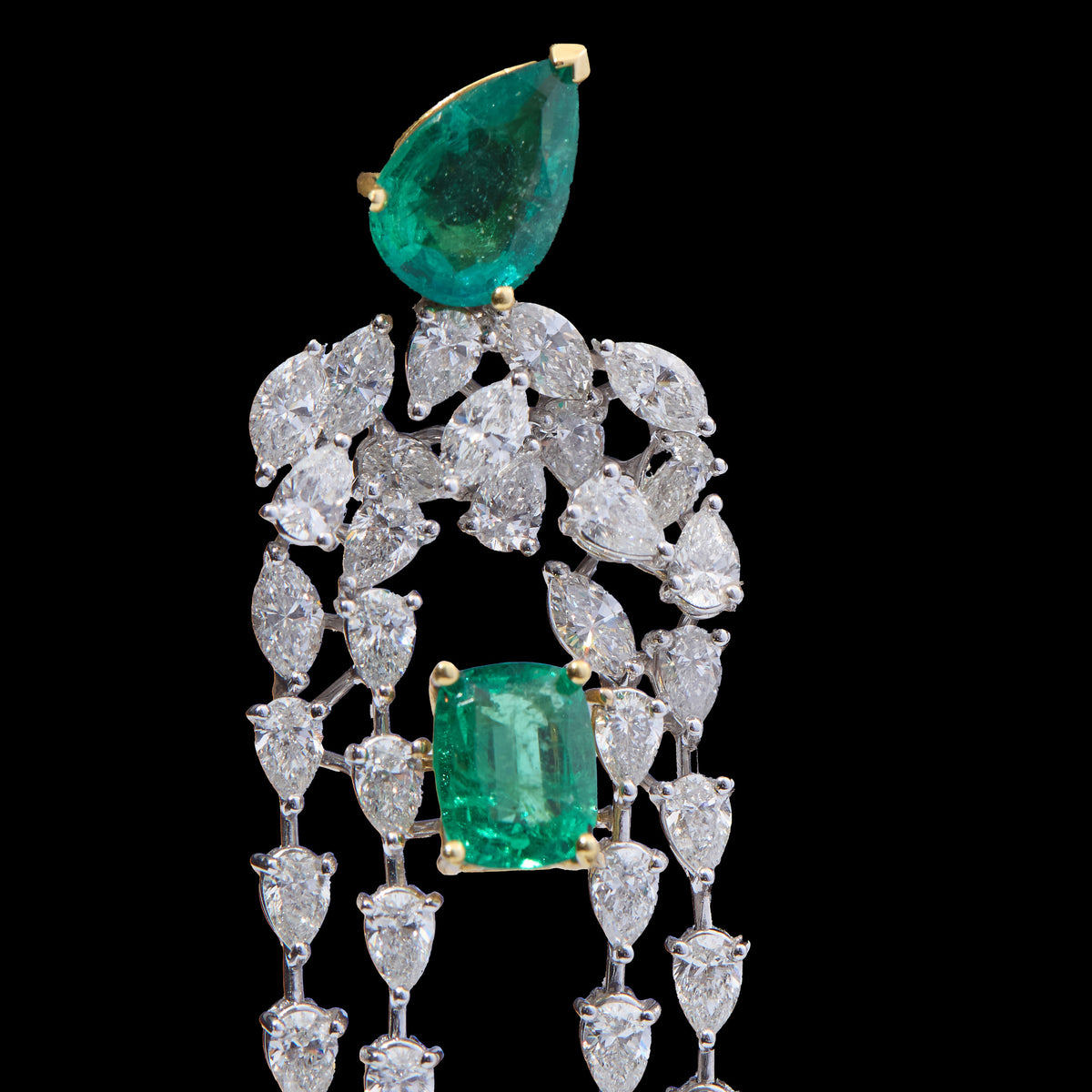 Emerald Diamond Earrings